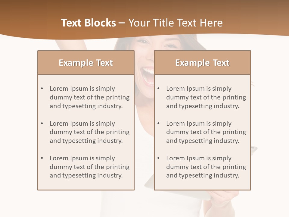 Pretty Joy Person PowerPoint Template