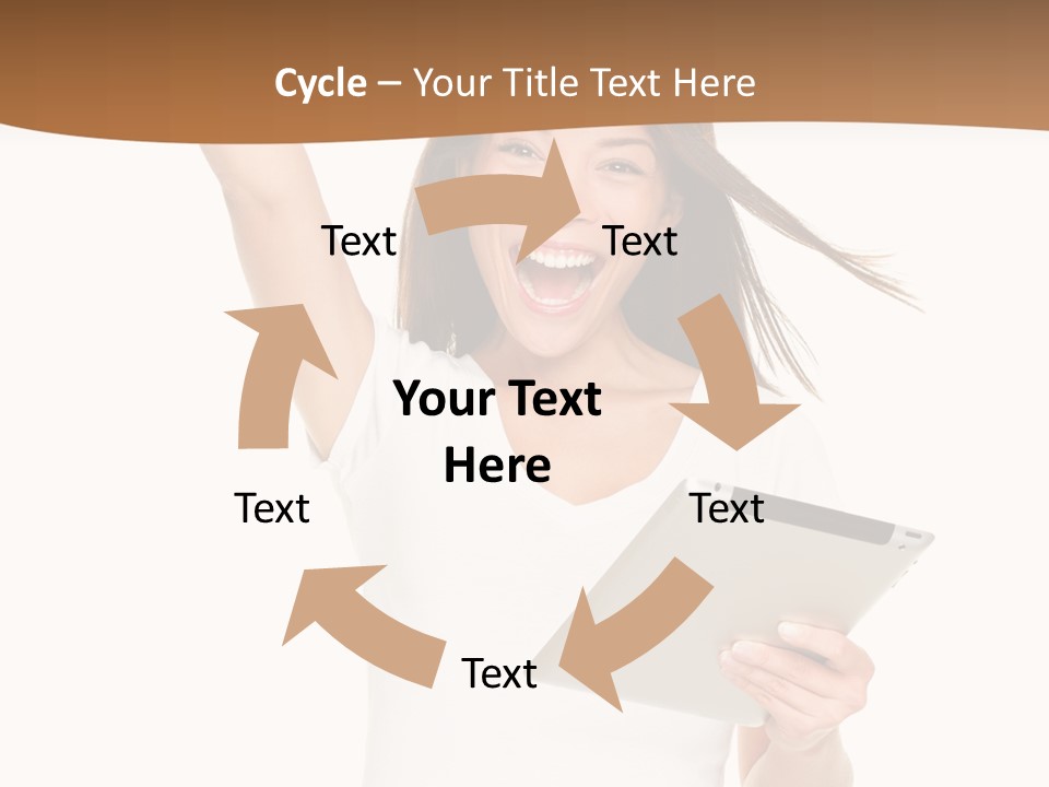 Pretty Joy Person PowerPoint Template