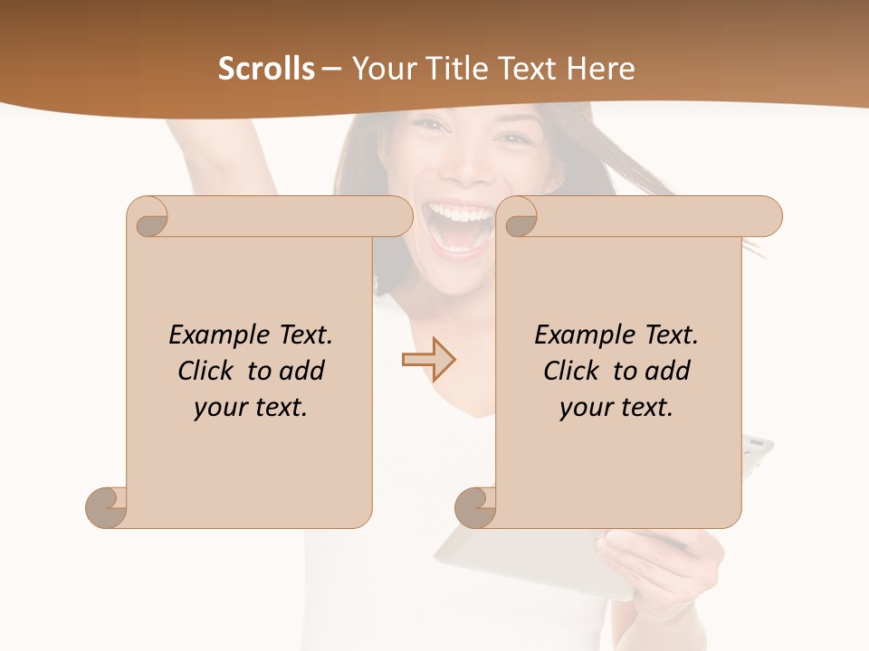 Pretty Joy Person PowerPoint Template
