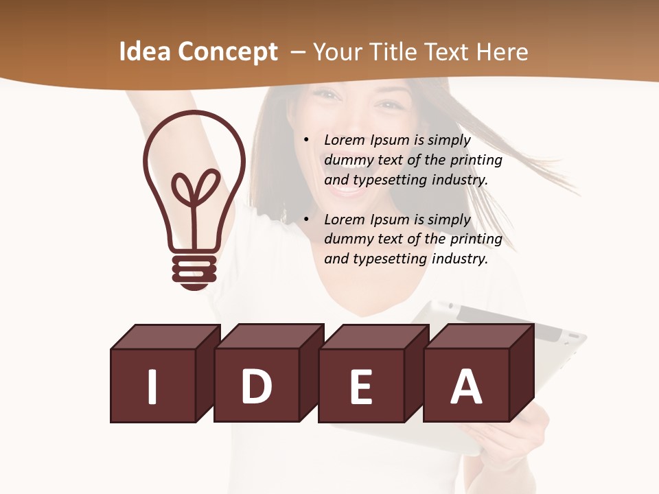 Pretty Joy Person PowerPoint Template