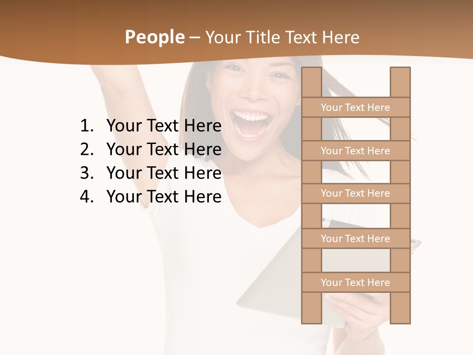 Pretty Joy Person PowerPoint Template