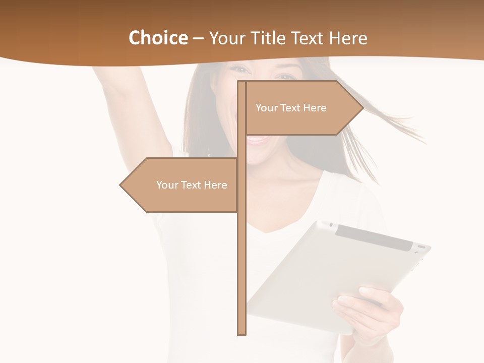 Pretty Joy Person PowerPoint Template