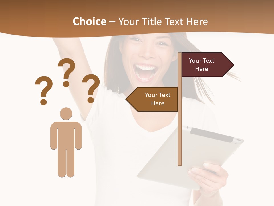 Pretty Joy Person PowerPoint Template