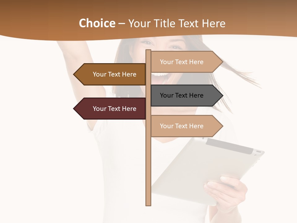 Pretty Joy Person PowerPoint Template