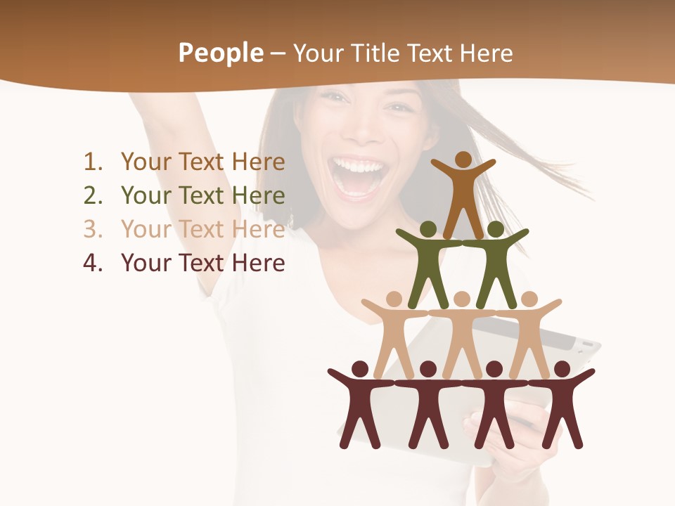 Pretty Joy Person PowerPoint Template