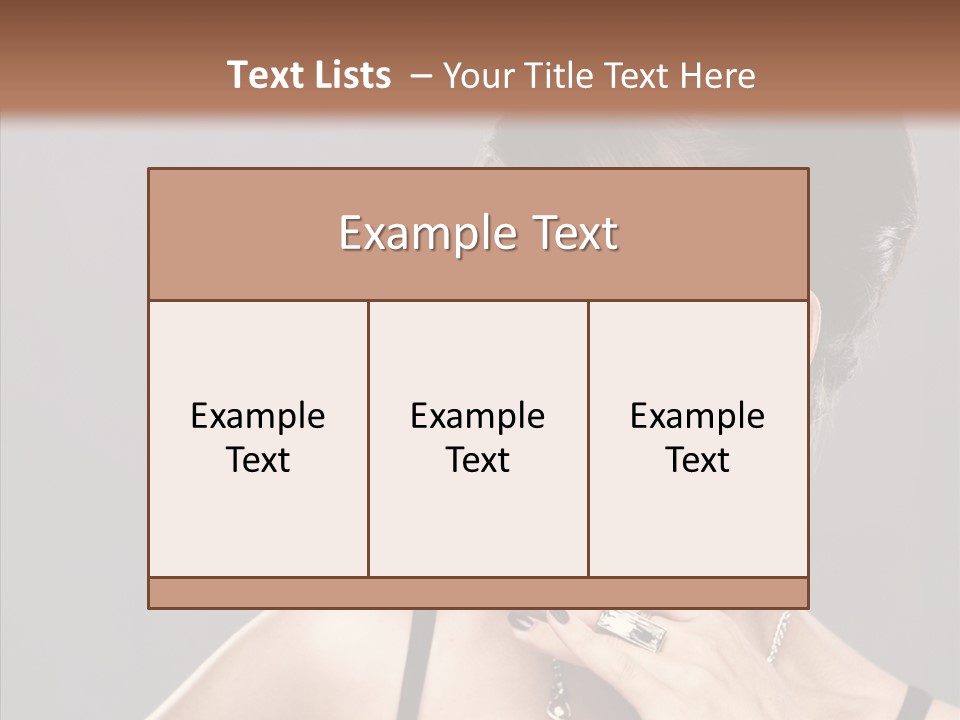 Hair Fingers Glamour PowerPoint Template