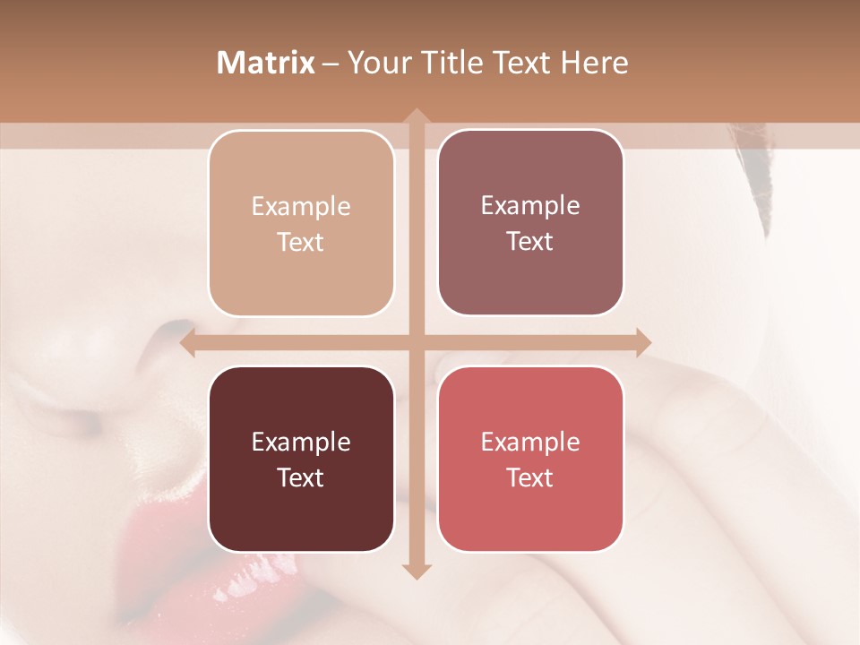 Portrait Hand Girl PowerPoint Template