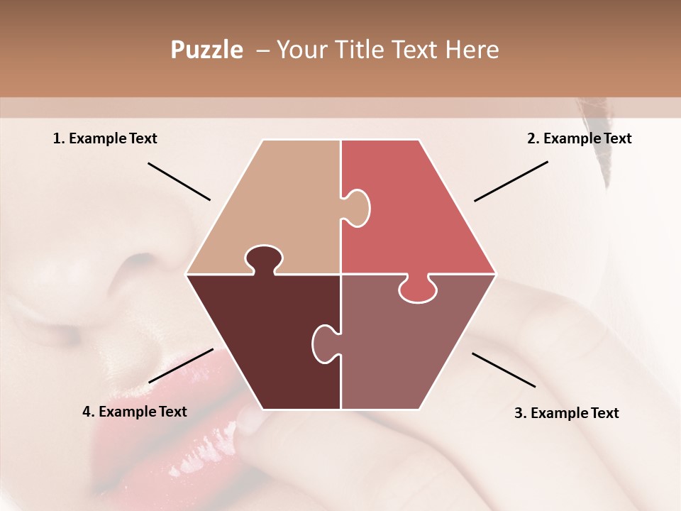 Portrait Hand Girl PowerPoint Template