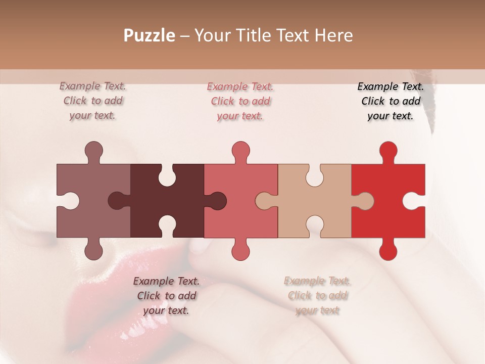 Portrait Hand Girl PowerPoint Template