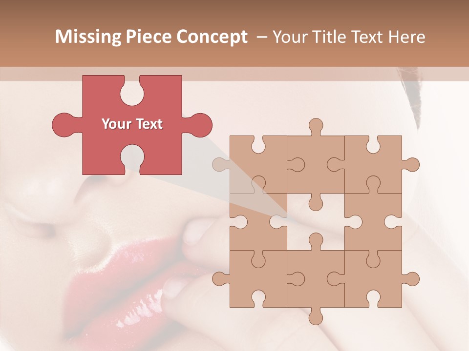 Portrait Hand Girl PowerPoint Template