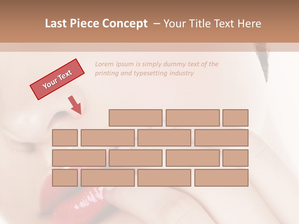 Portrait Hand Girl PowerPoint Template