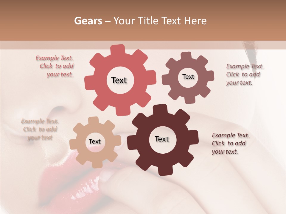 Portrait Hand Girl PowerPoint Template