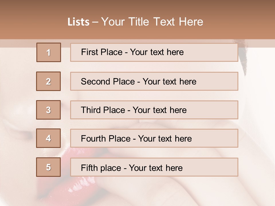 Portrait Hand Girl PowerPoint Template