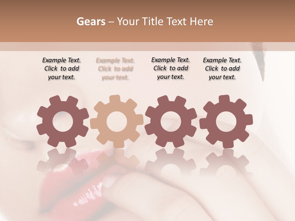 Portrait Hand Girl PowerPoint Template