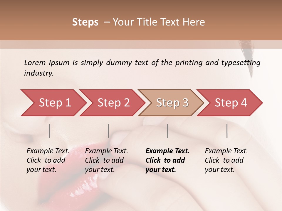 Portrait Hand Girl PowerPoint Template