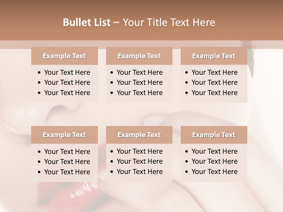 Portrait Hand Girl PowerPoint Template