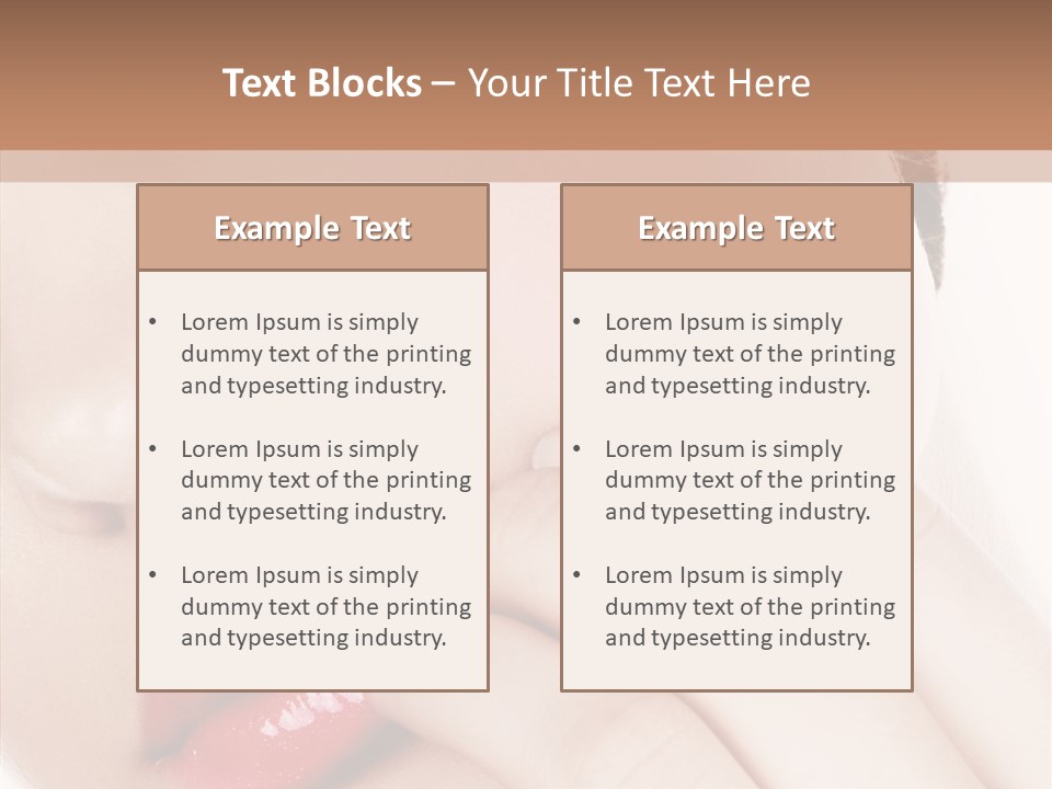 Portrait Hand Girl PowerPoint Template