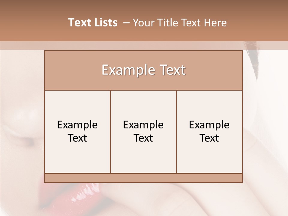 Portrait Hand Girl PowerPoint Template