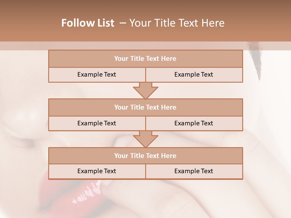 Portrait Hand Girl PowerPoint Template