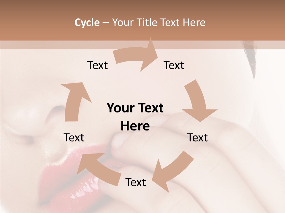 Portrait Hand Girl PowerPoint Template