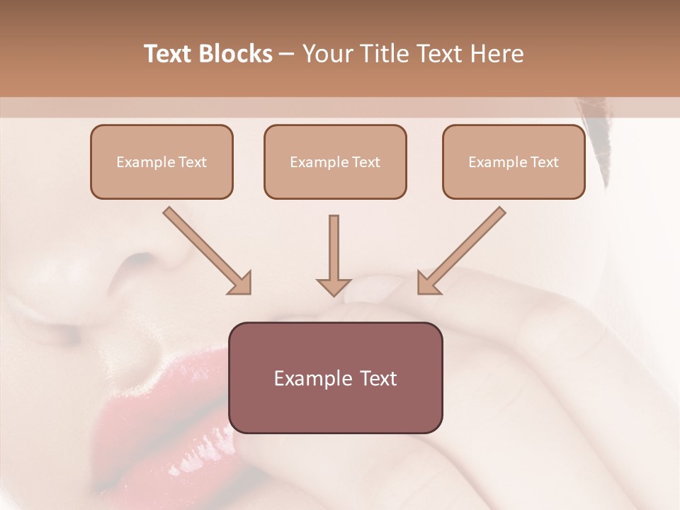 Portrait Hand Girl PowerPoint Template