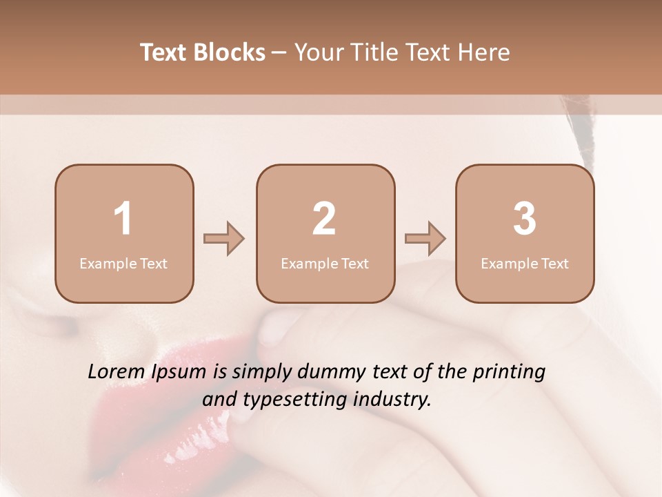 Portrait Hand Girl PowerPoint Template