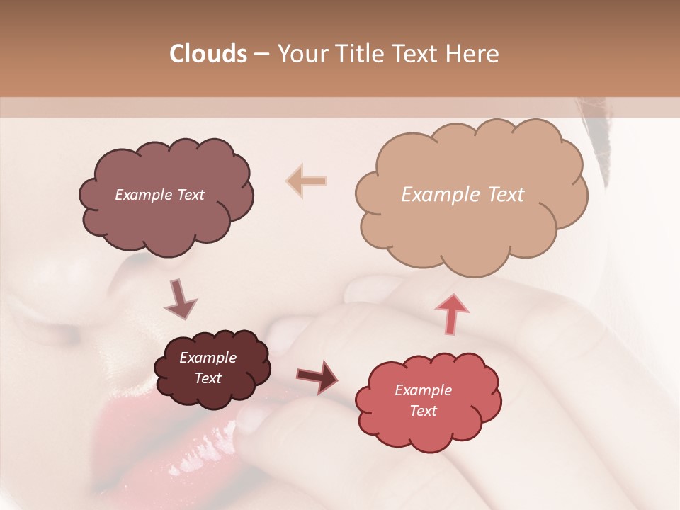 Portrait Hand Girl PowerPoint Template