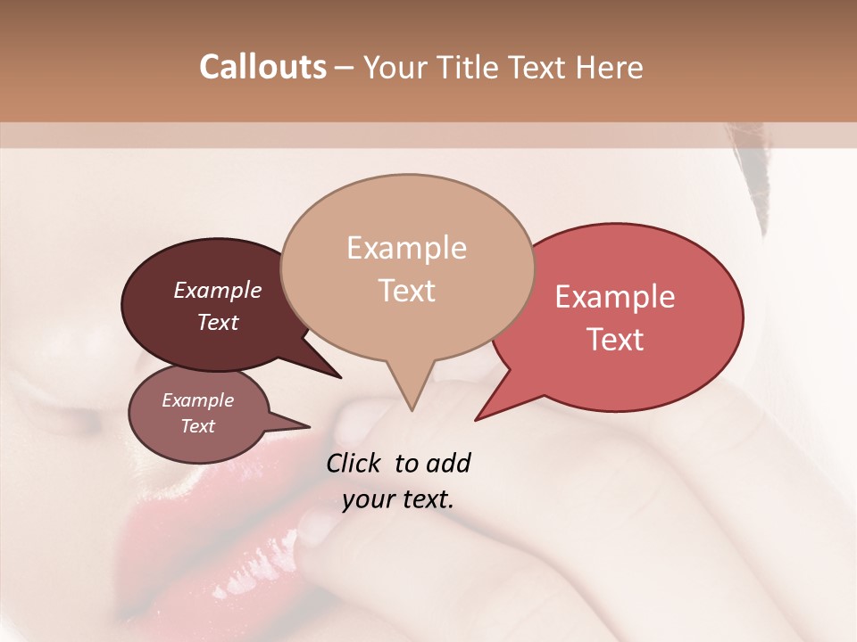 Portrait Hand Girl PowerPoint Template