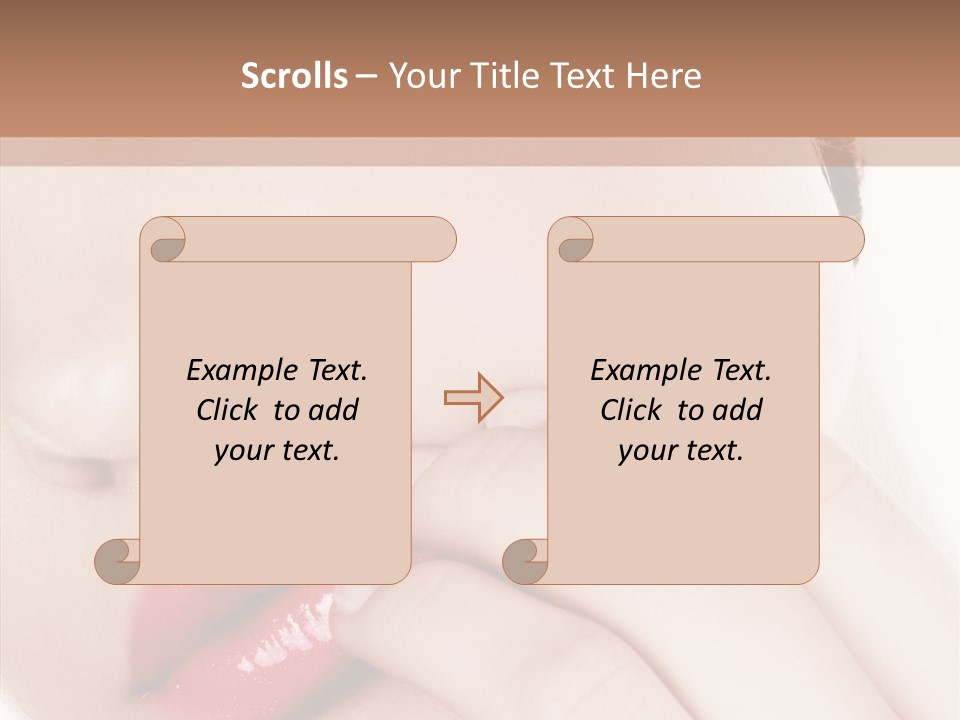 Portrait Hand Girl PowerPoint Template