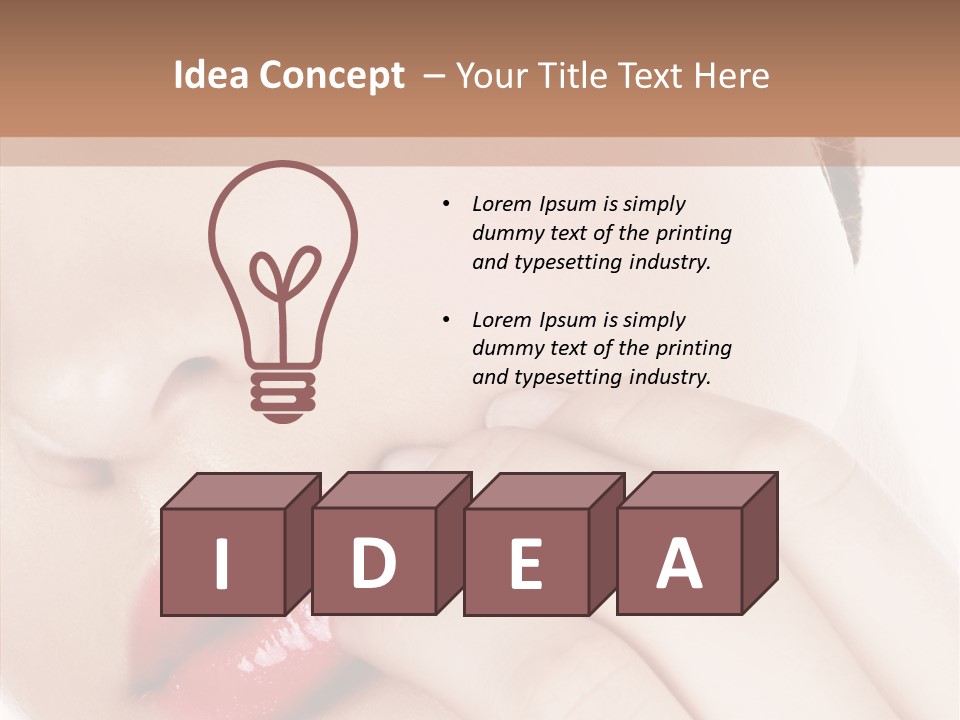 Portrait Hand Girl PowerPoint Template