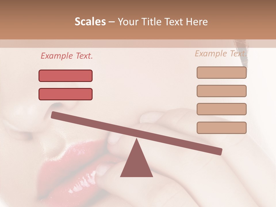 Portrait Hand Girl PowerPoint Template