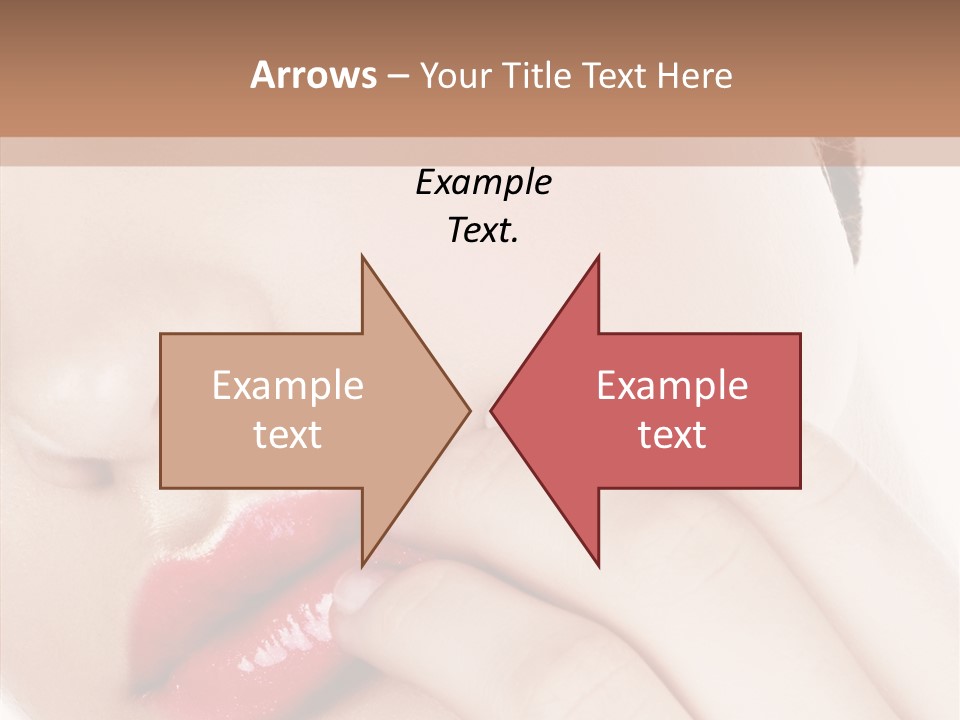 Portrait Hand Girl PowerPoint Template