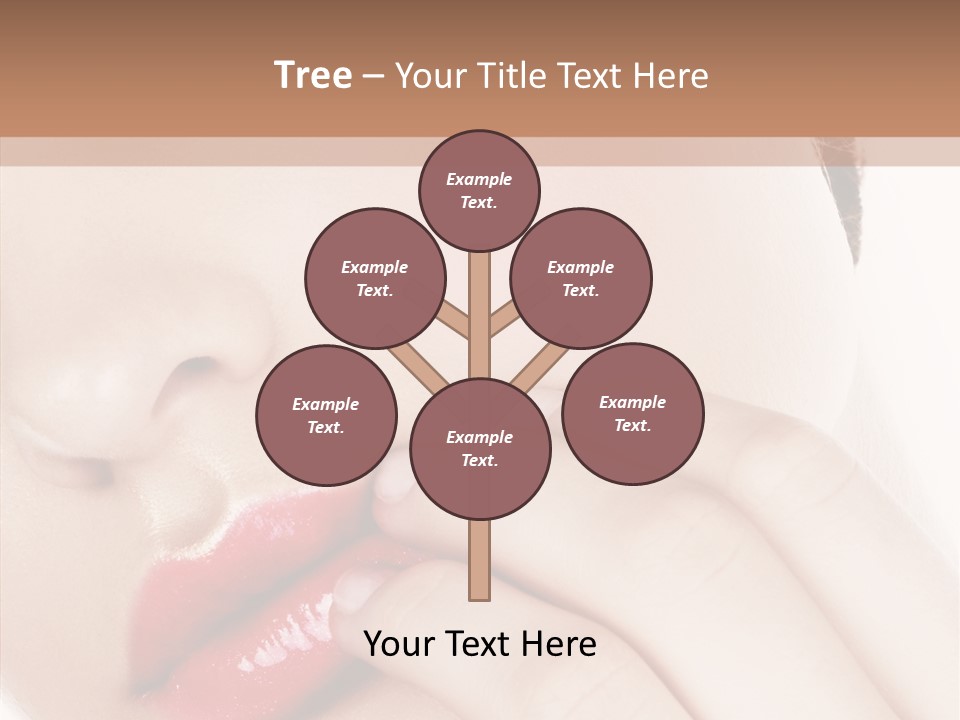 Portrait Hand Girl PowerPoint Template