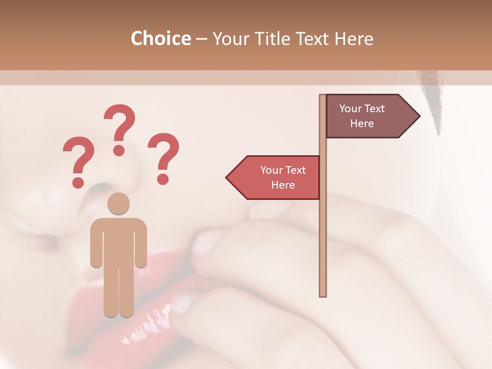 Portrait Hand Girl PowerPoint Template