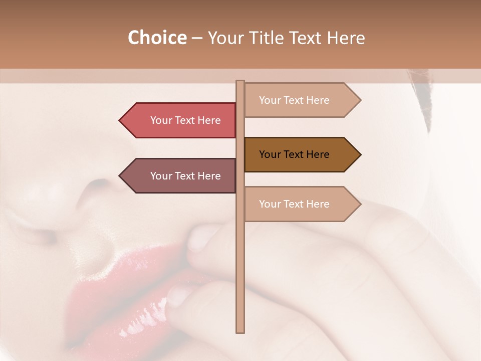 Portrait Hand Girl PowerPoint Template