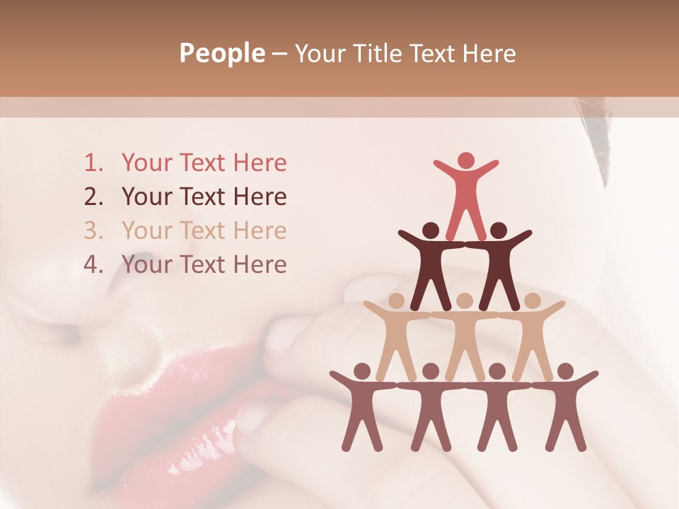 Portrait Hand Girl PowerPoint Template