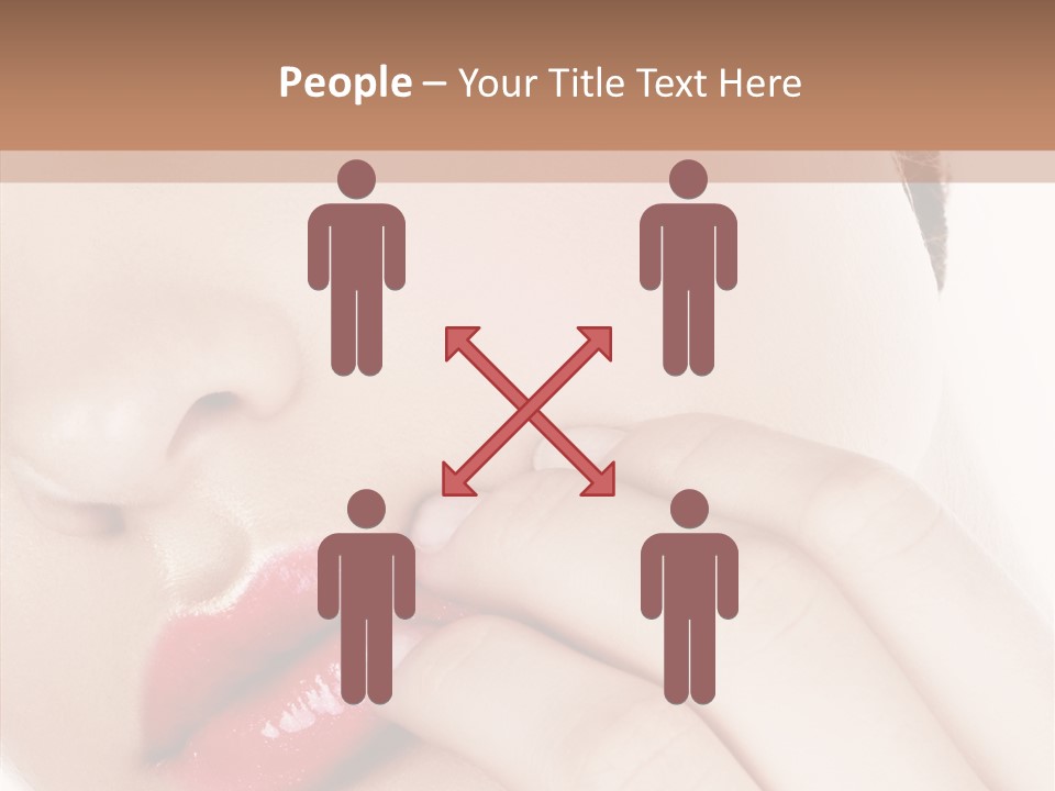 Portrait Hand Girl PowerPoint Template