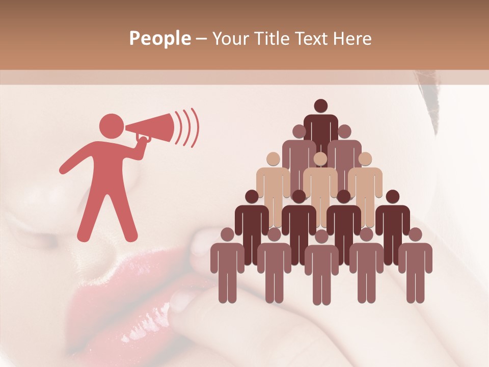 Portrait Hand Girl PowerPoint Template