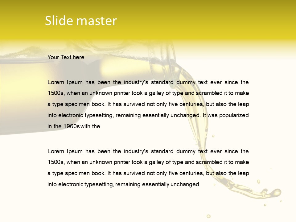 Isolated Oil Ingredient PowerPoint Template