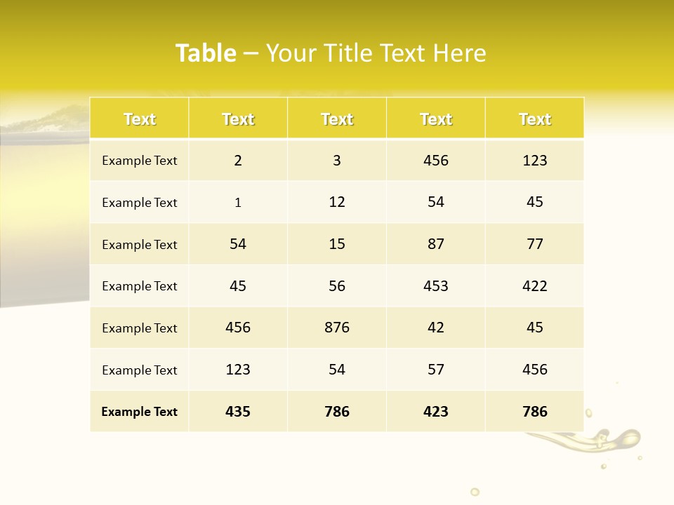 Isolated Oil Ingredient PowerPoint Template
