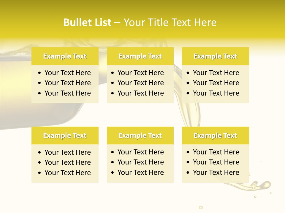 Isolated Oil Ingredient PowerPoint Template