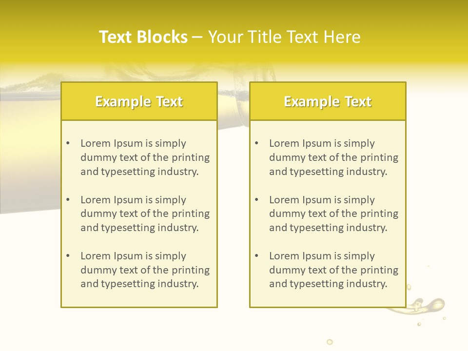 Isolated Oil Ingredient PowerPoint Template