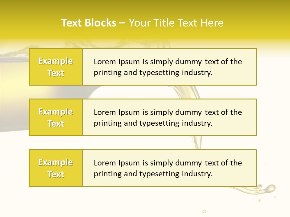 Isolated Oil Ingredient PowerPoint Template