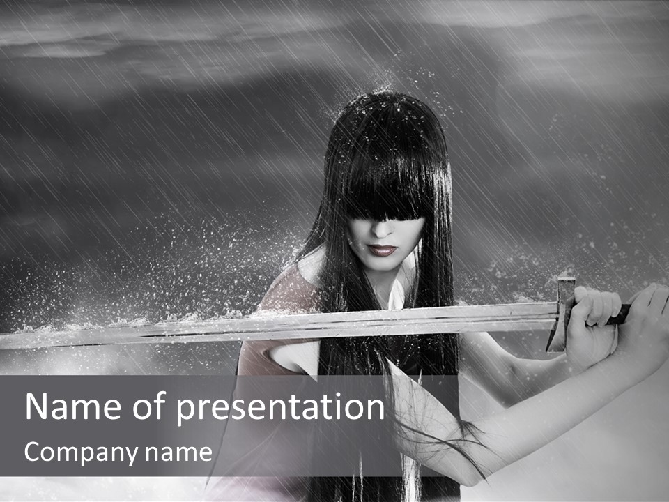 Splashes Serious Weapon PowerPoint Template