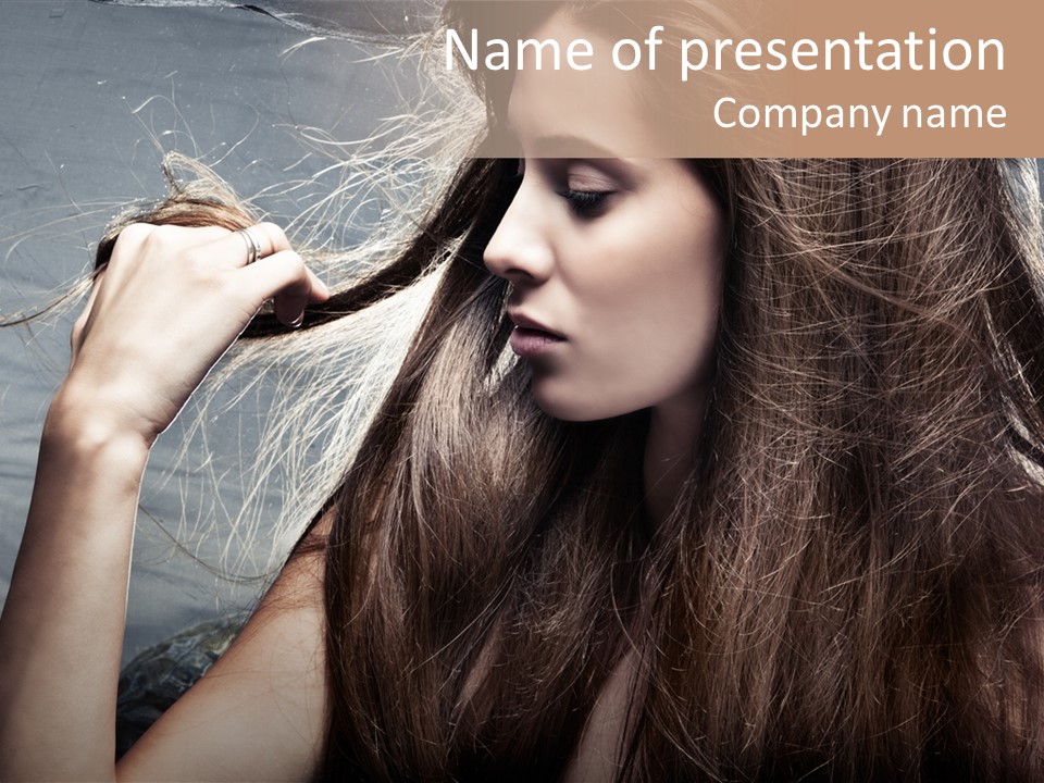 Beauty Horizontal Model PowerPoint Template