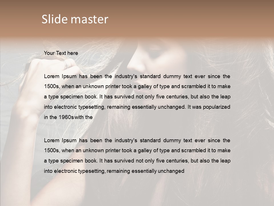 Beauty Horizontal Model PowerPoint Template