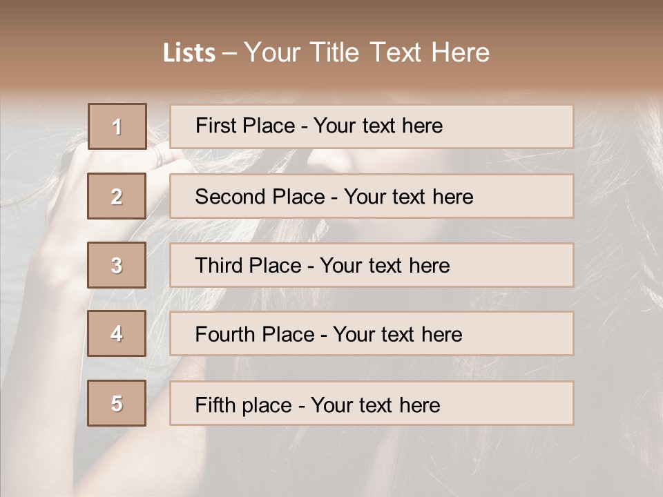 Beauty Horizontal Model PowerPoint Template
