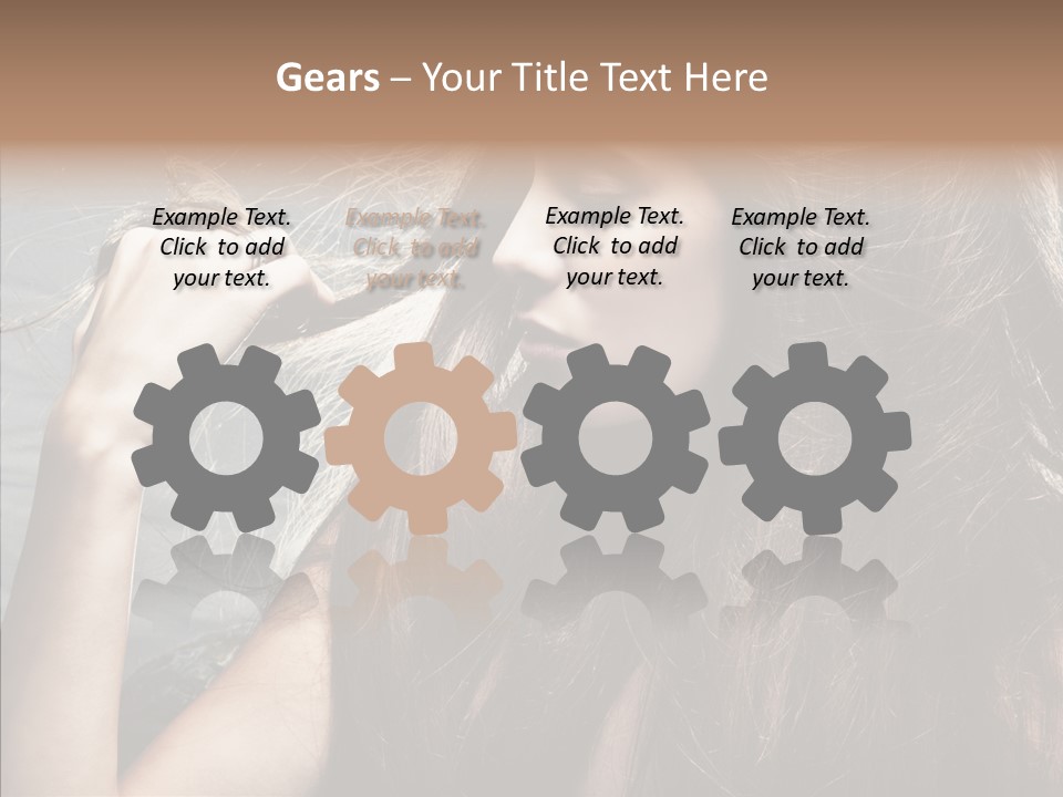 Beauty Horizontal Model PowerPoint Template