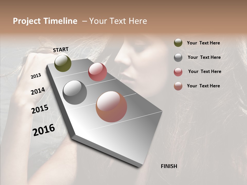 Beauty Horizontal Model PowerPoint Template