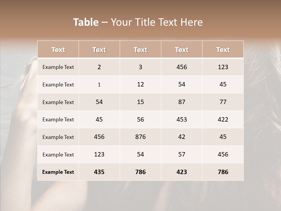 Beauty Horizontal Model PowerPoint Template